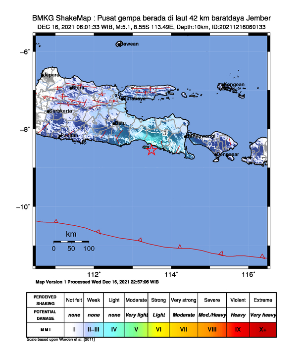 Gempa Magnitudo 5 Guncang Jember Getaran Dirasakan Hingga Bali