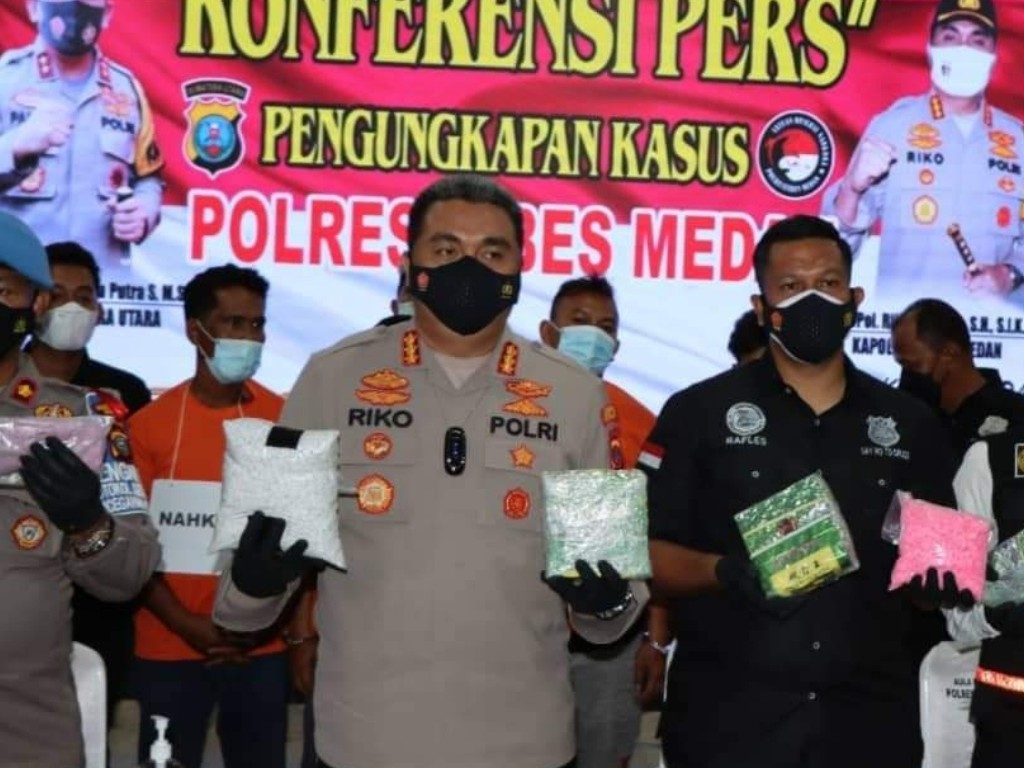 Polrestabes Medan Gagalkan Peredaran 13 Kg Sabu dan 10 Ribu Ekstasi