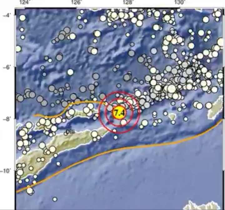 Gempa Magnitudo 7.4 Guncang Maluku Barat Daya, Tidak Berpotensi Tsunami