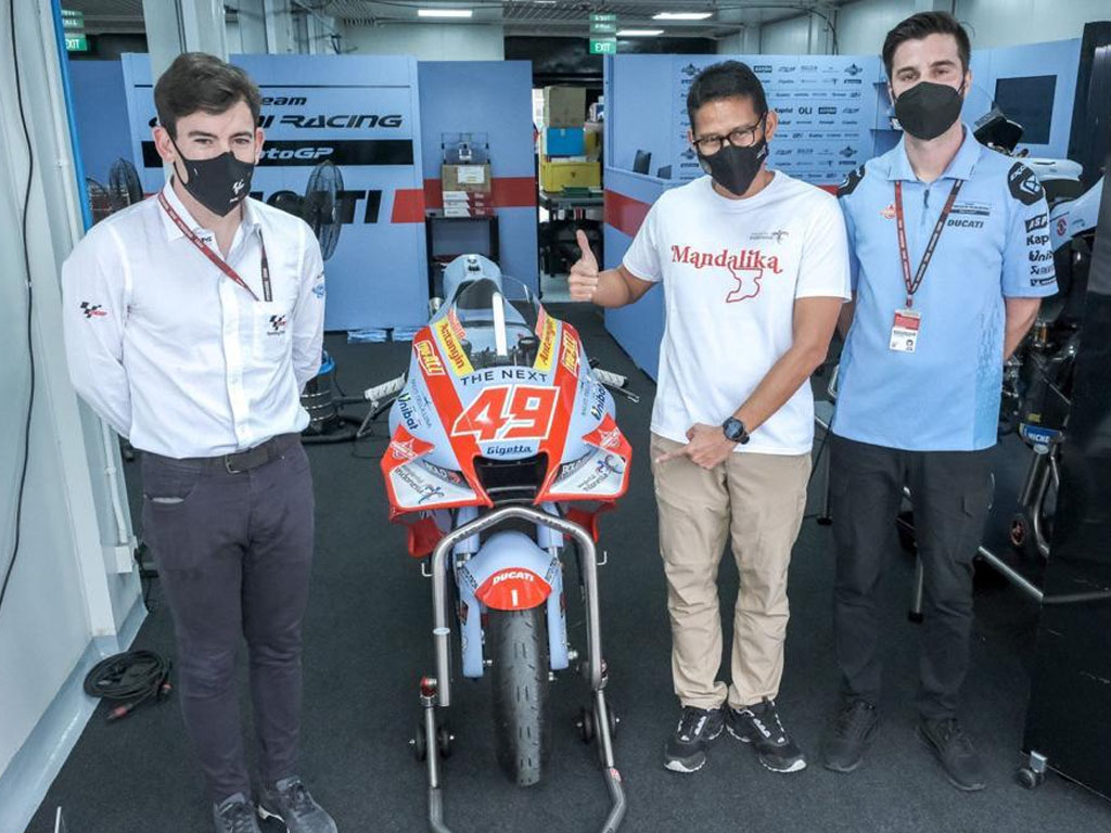 Tinjau Tes Pramusim MotoGP 2022, Sandiaga Uno: Sirkuit Mandalika Ready to Go