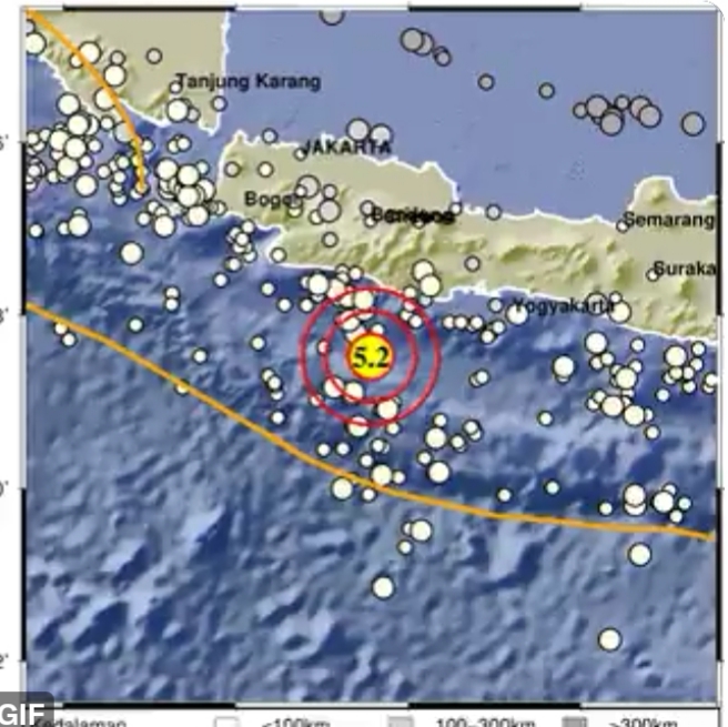 Gempa Bermagnitudo 5.2 Guncang Pangandaran, Tidak Berpotensi Tsunami