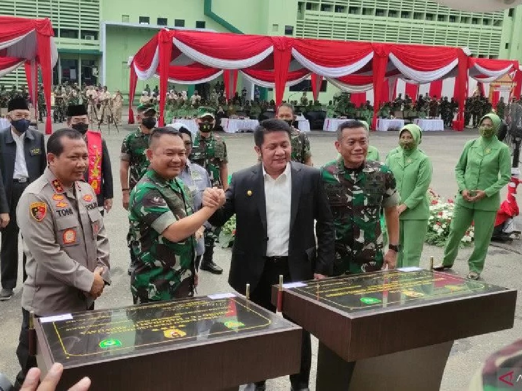 Jenderal Dudung Resmikan Dua Infrastruktur Markas Komando TNI AD di Palembang