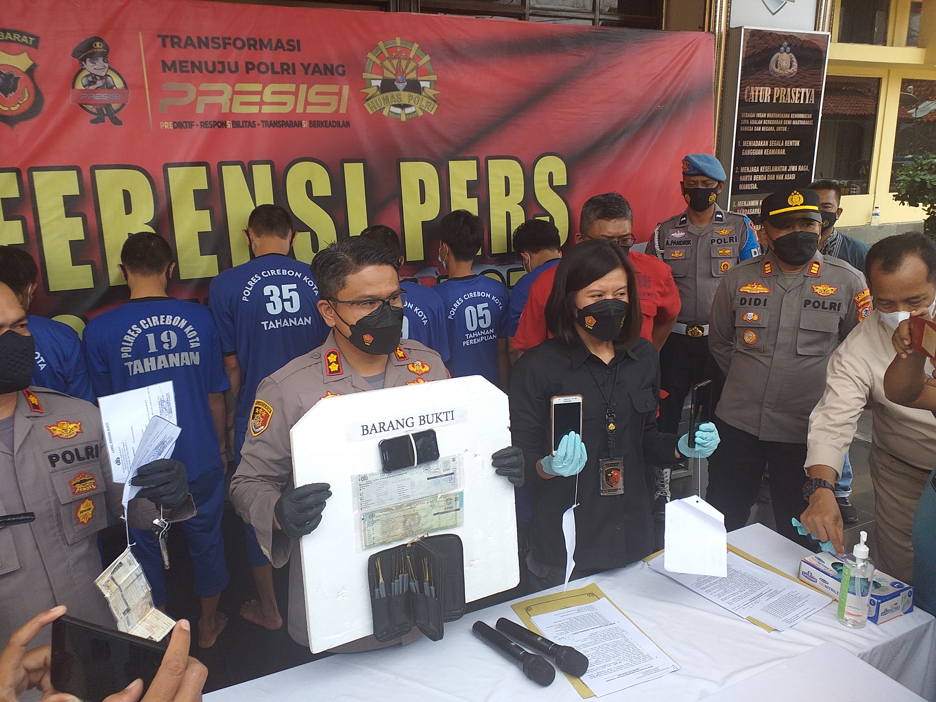 Polres Cirebon Kota Bekuk 12 Pelaku Curanmor dan Curat Hasil Operasi Jaran Lodaya