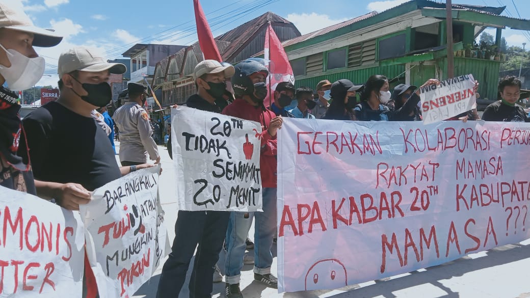 Rapat Paripurna DPRD di HUT ke-20 Mamasa Diwarnai Aksi Demonstrasi, Ini Tuntutannya