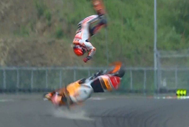 Kecelakaan Parah, Marc Marquez Gagal Ngaspal di MotoGP Mandalika