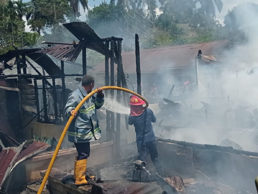 Tiga Rumah Terbakar di Simalungun Sumut, Satu Korban Luka Bakar