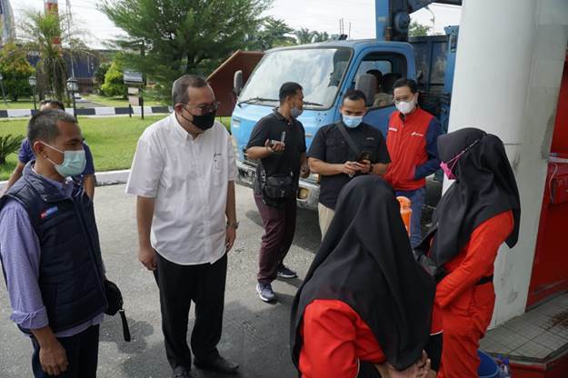 Sambut Ramadan, Direksi Pertamina Sidak SPBU di Pekanbaru