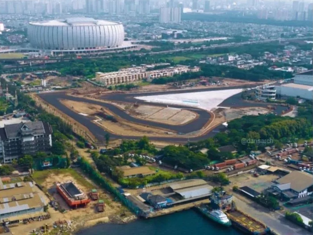 Panitia: Lintasan Sirkuit Formula E Jakarta Sudah Rampung