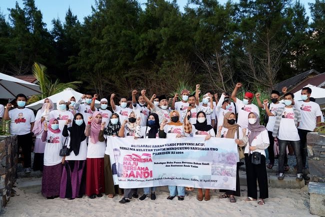 Siap Ganti Presiden, Emak-emak di Aceh Dukung Sandiaga Uno di Pilpres 2024