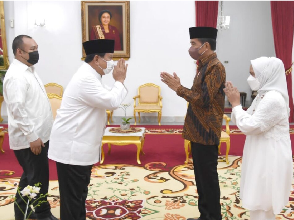 Silaturahmi Idul Fitri, Jokowi dan Prabowo Bicara Kecocokan Tinggal di Bogor