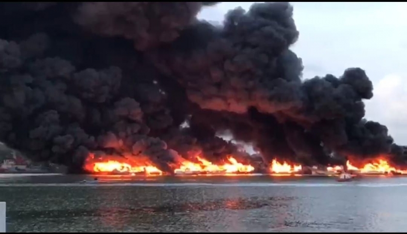Polisi Selidiki Penyebab Kebakaran Puluhan Kapal di Cilacap