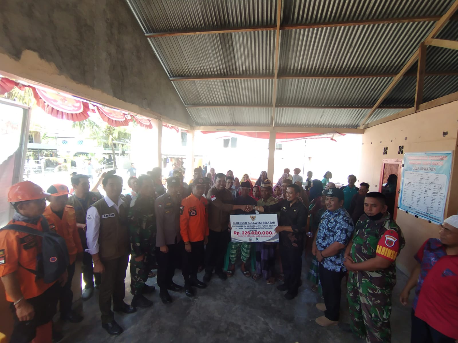 Pemprov Sulsel Salurkan Bantuan Rp 226 Juta untuk Korban Puting Beliung di Takalar