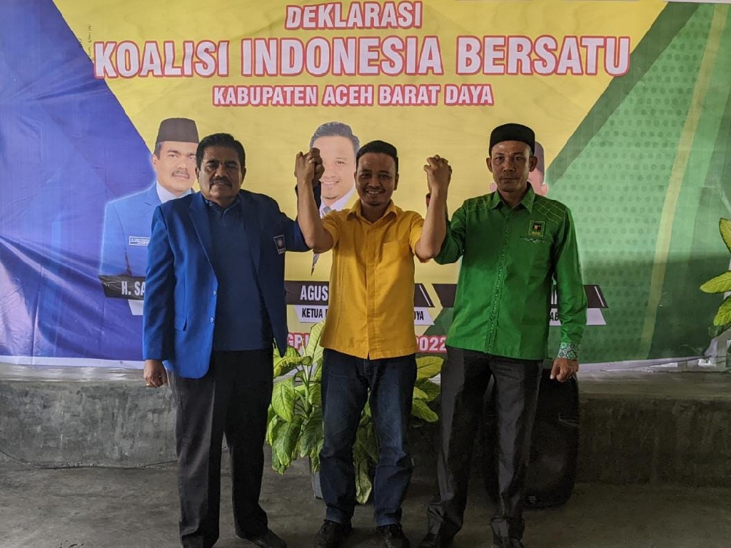 PAN-Golkar-PPP Abdya Deklarasi Koalisi Indonesia Bersatu