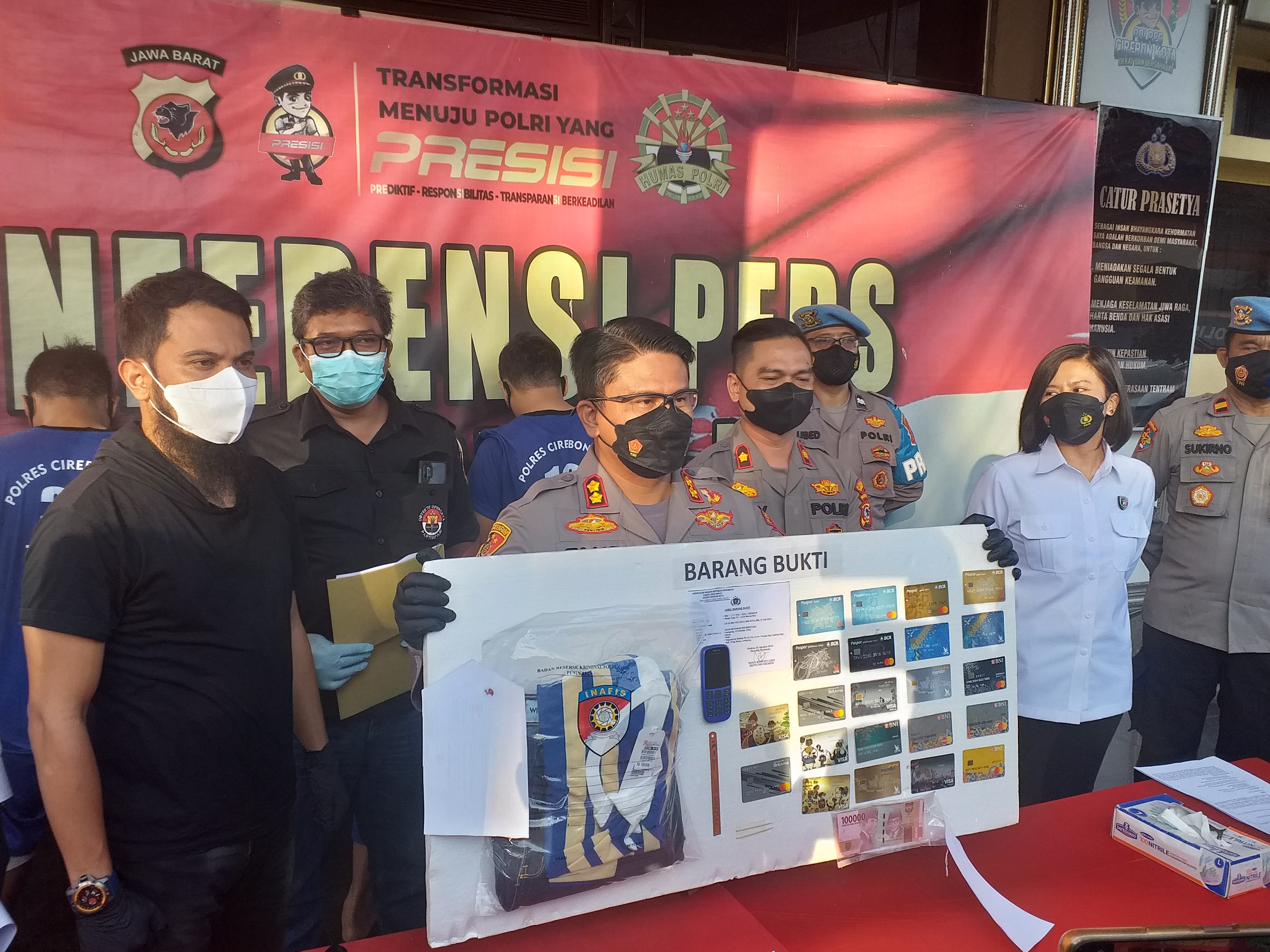 Timsus Polres Cirebon Kota Tangkap Tiga Pelaku Ganjal ATM