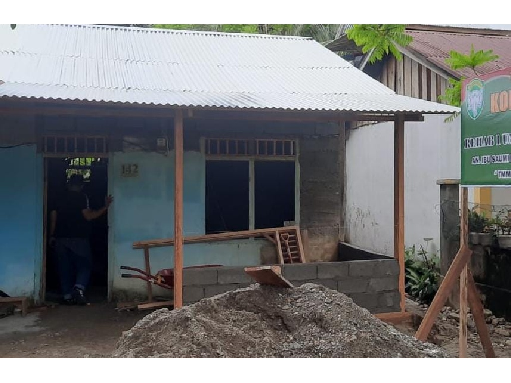 Bedah Rumah Janda Miskin Program TMMD di Abdya Nyaris Rampung