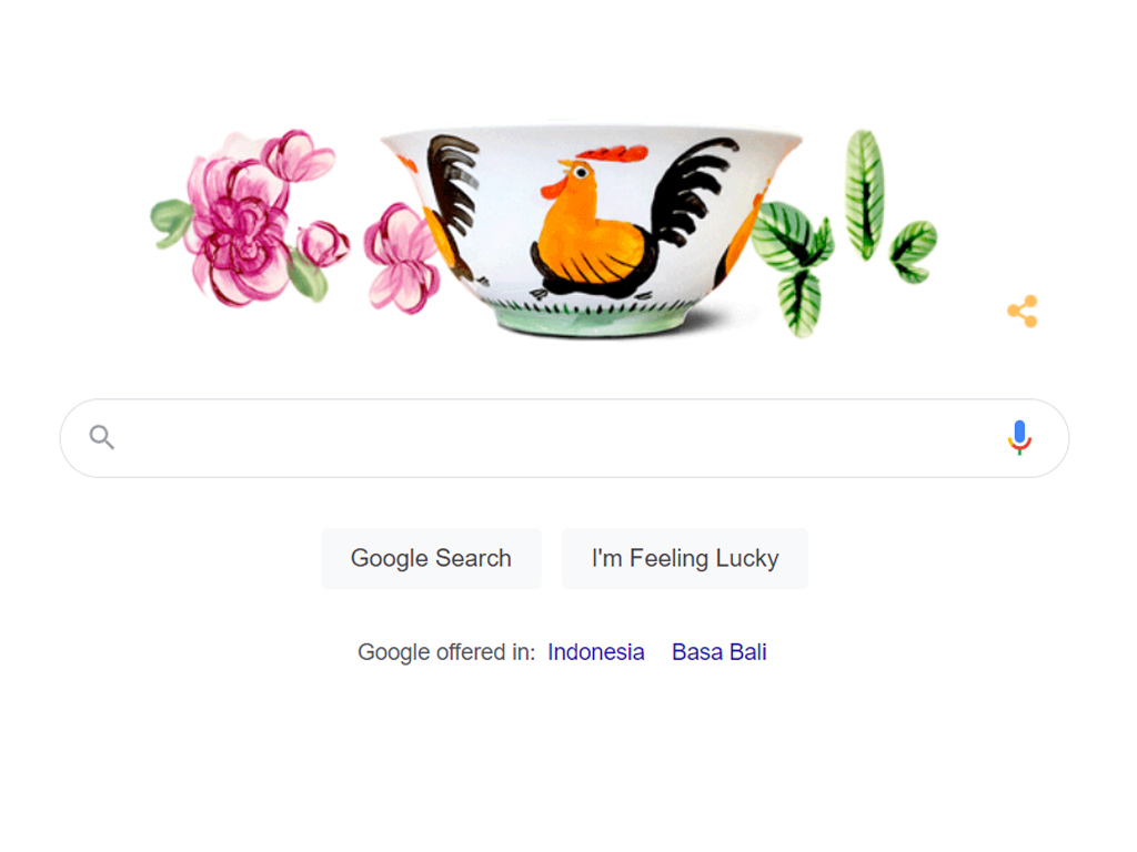 Animasi Mangkuk Ayam Jago Lampang Nongol di Google Doodle