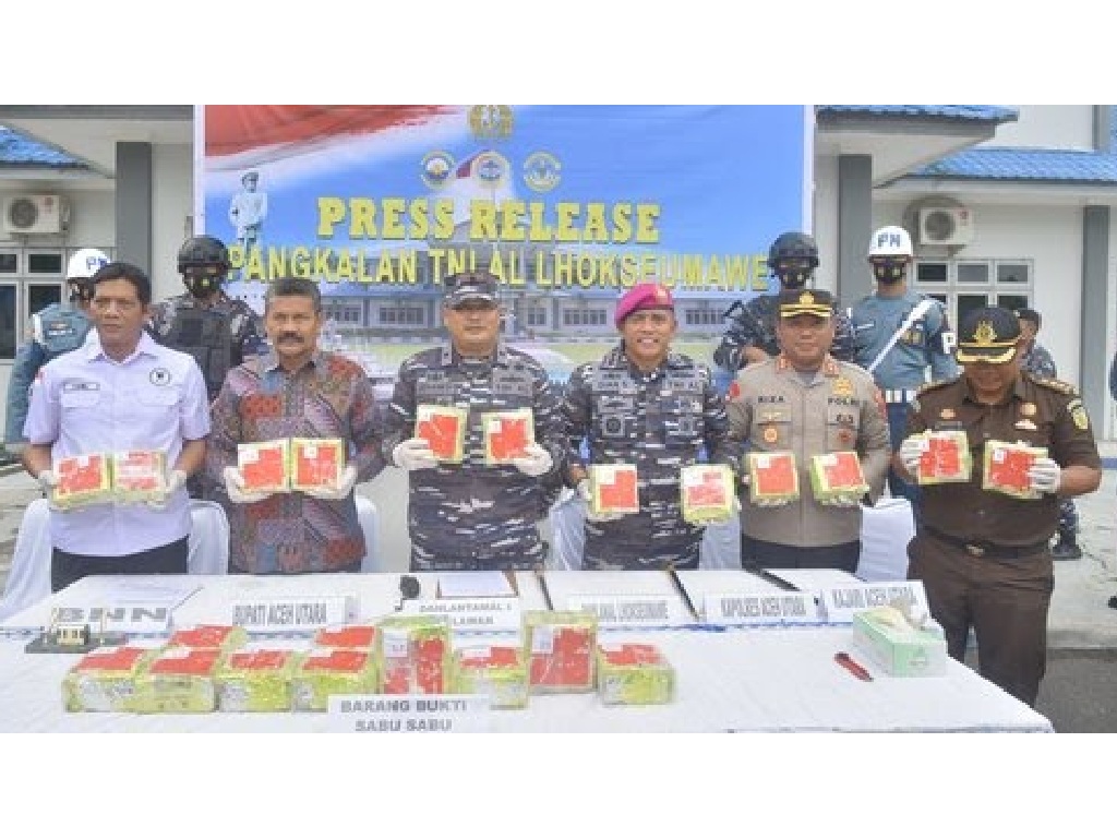 TNI AL di Aceh Temukan 23,98 Kg Sabu Tak Bertuan