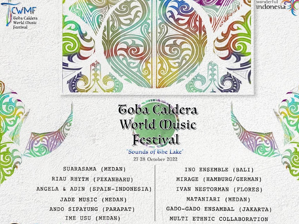 Toba Caldera World Music Festival 27-28 Oktober 2022 Digelar Virtual