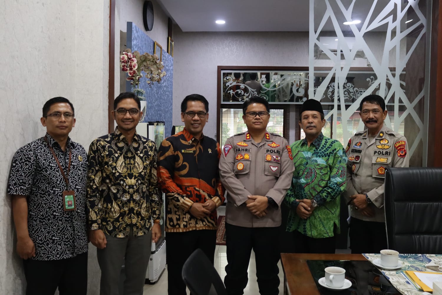 Bangun Sinergitas, Ketua Pengadilan Agama Cirebon Temui Kapolres AKBP M Fahri Siregar
