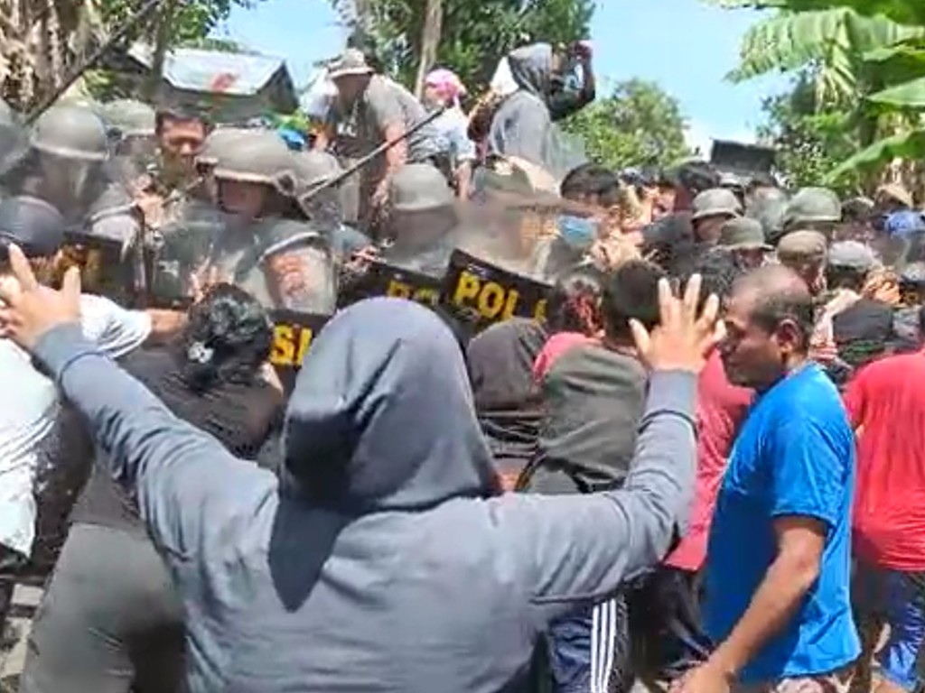 Kisruh Lahan di Minahasa, Polisi Lempar Gas Air Mata dan Tangkap Warga Petani