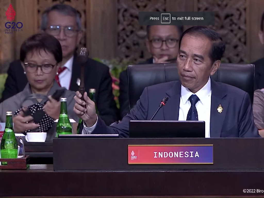 Presiden Jokowi Resmi Buka Forum KTT G20 di Bali
