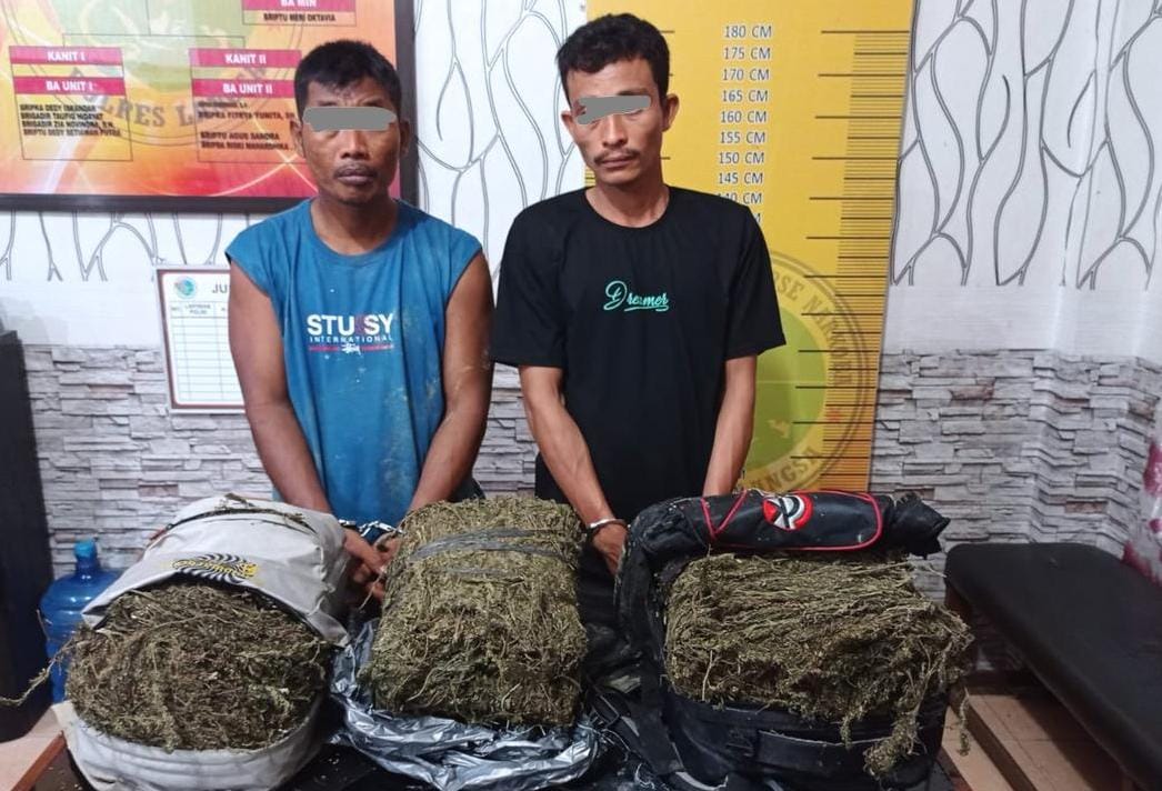 Hendak Transaksi 10 Kg Ganja, Dua Warga Langsa Diringkus Polisi