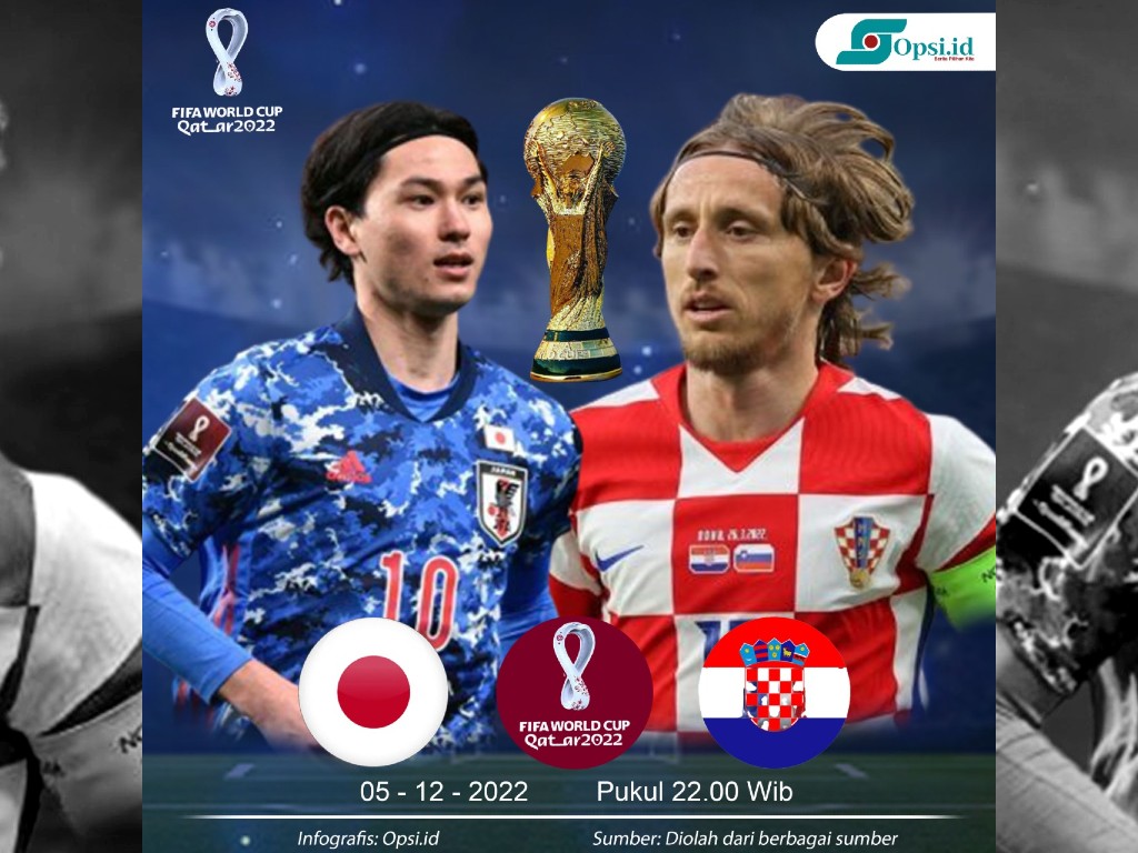 Jepang Bidik Perempat Final, Kroasia Ingin Mengulang Sejarah Piala Dunia 2018