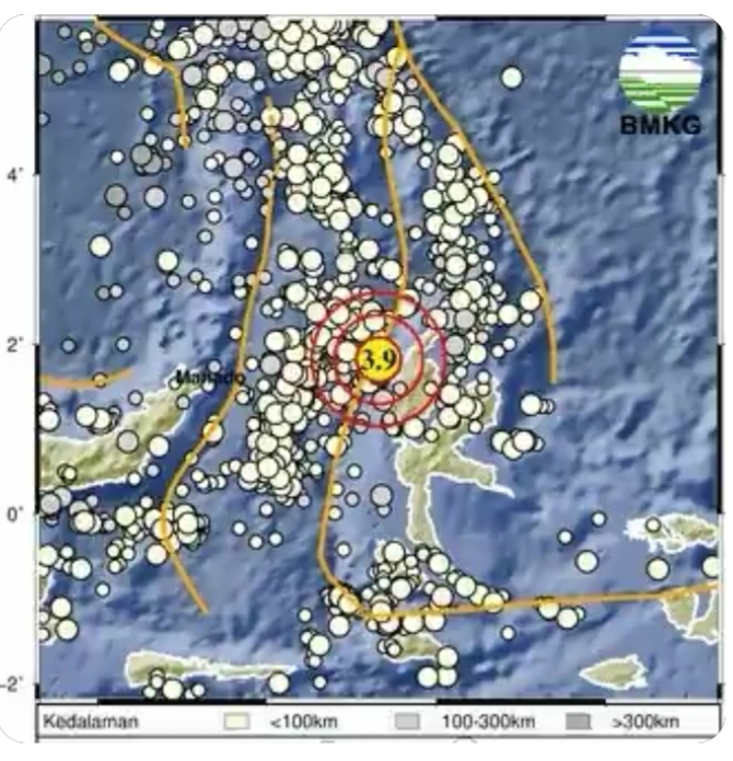 Gempa Bumi Magnitudo 3.0 Guncang Halmahera Utara