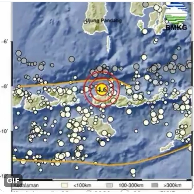 Kabupaten Manggarai Barat NTT Diguncang Gempa Magnitudo 4.6