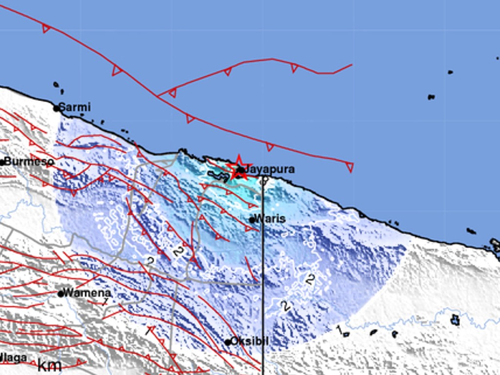 Gempa M 4.9 Goyang Jayapura, Gempa Susulan 54 Kali