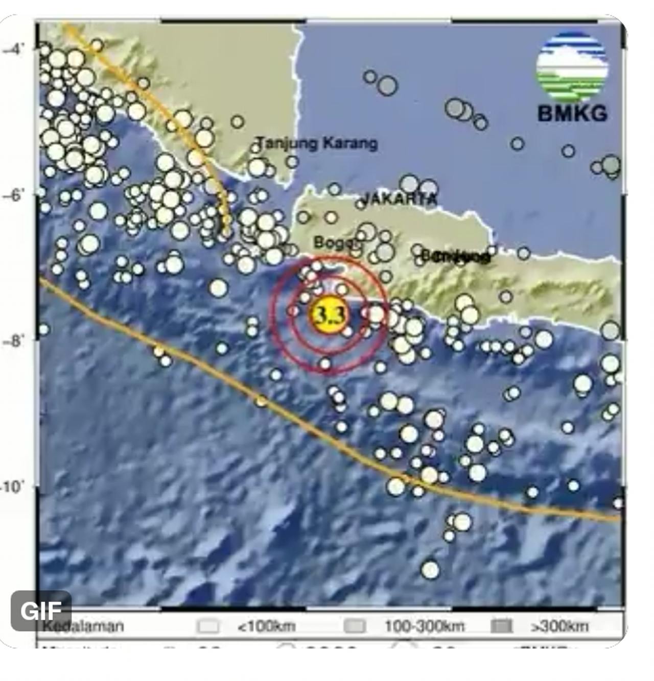 Sukabumi Diguncang Gempa Magnitudo 3.3