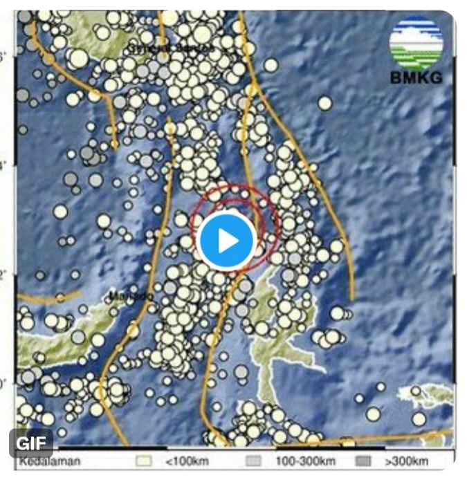 BREAKING NEWS! Sulut Diguncang Gempa Bumi Magnitudo 4.2