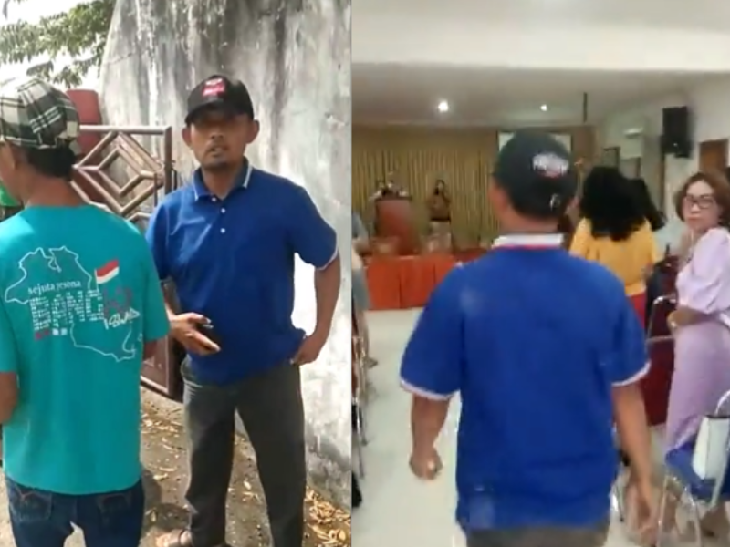 Viral, Pembubaran Ibadah Minggu di Lampung