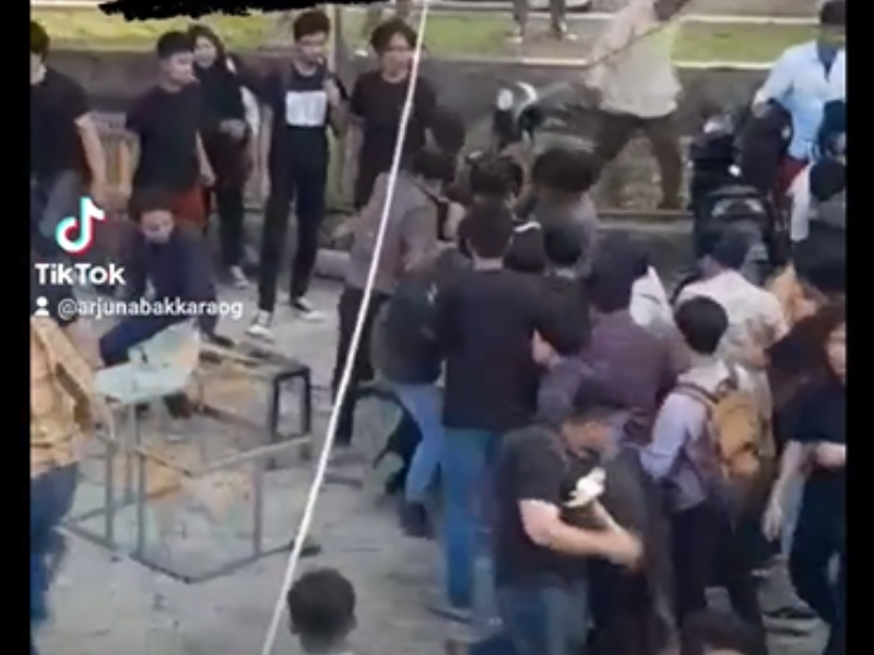 Viral di Medsos Sesama Mahasiswa USU Medan Baku Pukul