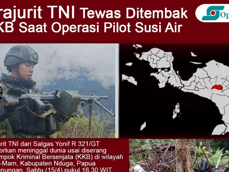Infografis: Prajurit TNI Tewas Ditembak KKB saat Operasi Pilot Susi Air
