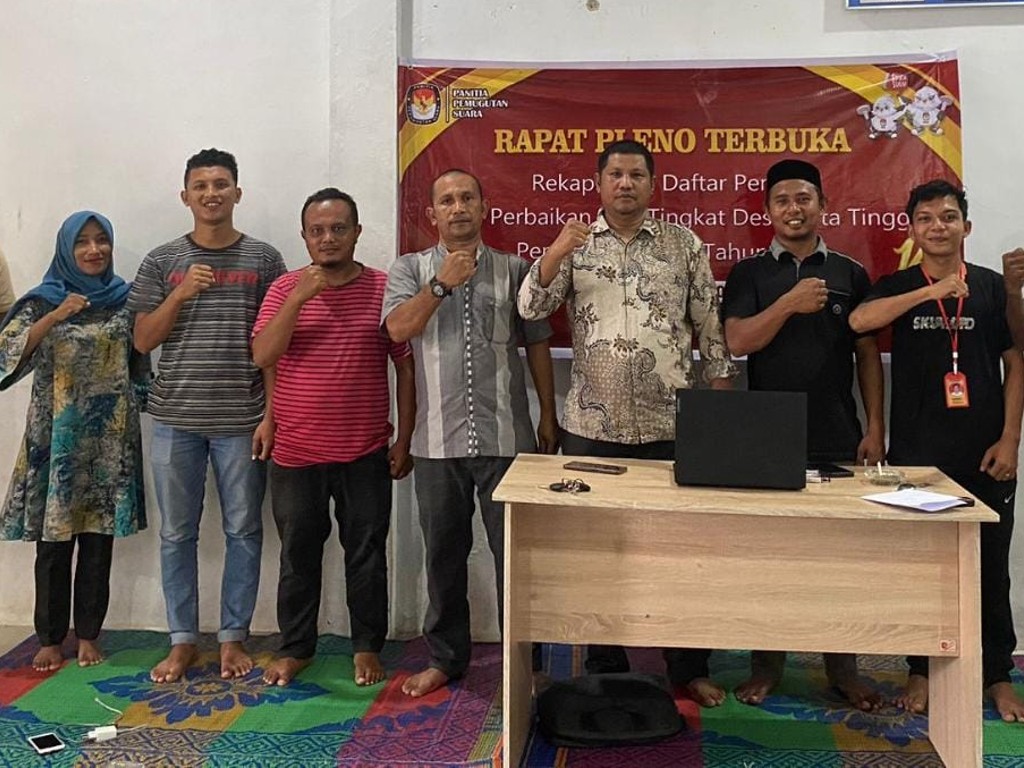 PPS Se-Blangpidie Serentak Lakukan Pleno Terbuka Hasil Perbaikan DPS Tingkat Desa