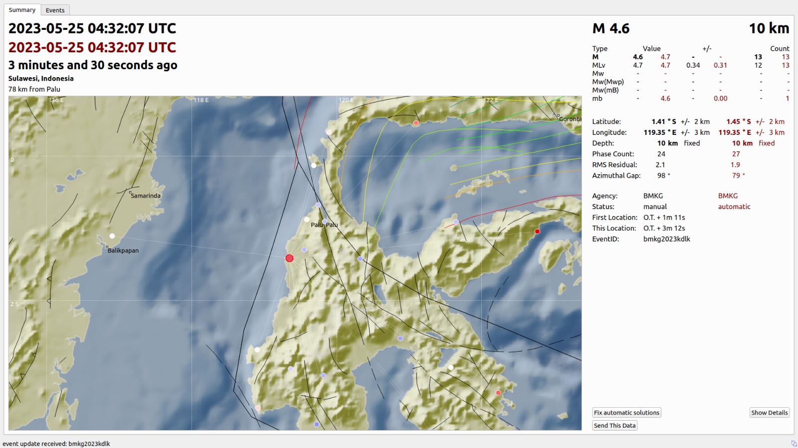 Gempa Magnitudo 4.6 Guncang Pasangkayu, Sulbar