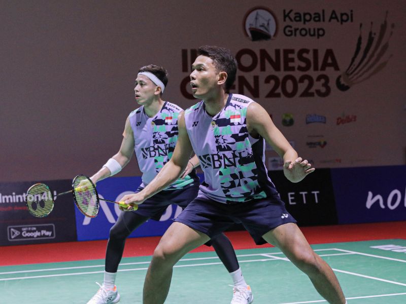 Ganda Putra Nomor 1 Dunia Tumbang di Indonesia Open 2023