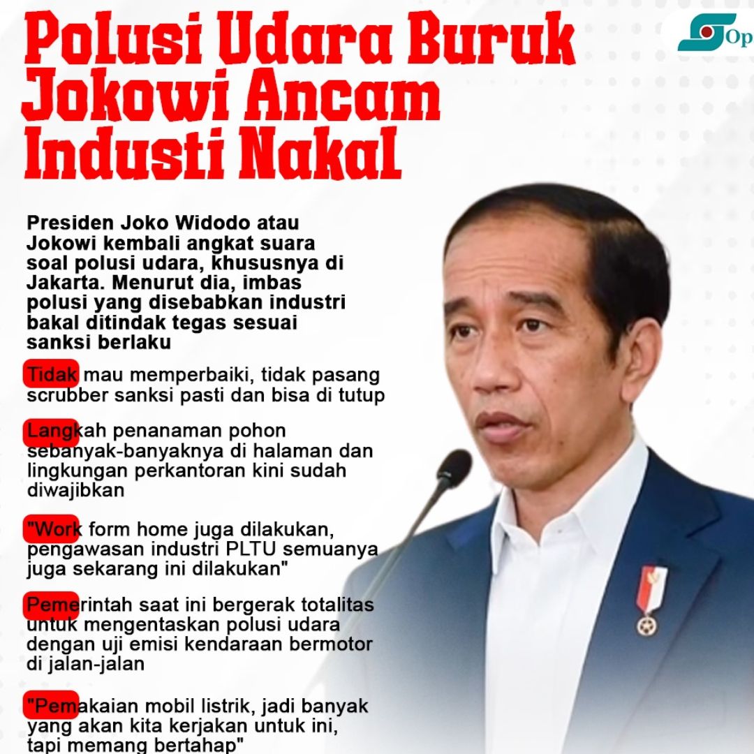 Infografis: Kualitas Udara Buruk, Jokowi Ancam Industri Nakal