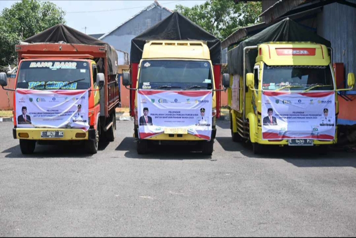 Bupati Indramayu Nina Agustina Distribusikan Bantuan Cadangan Pangan Pemerintah untuk Masyarakat