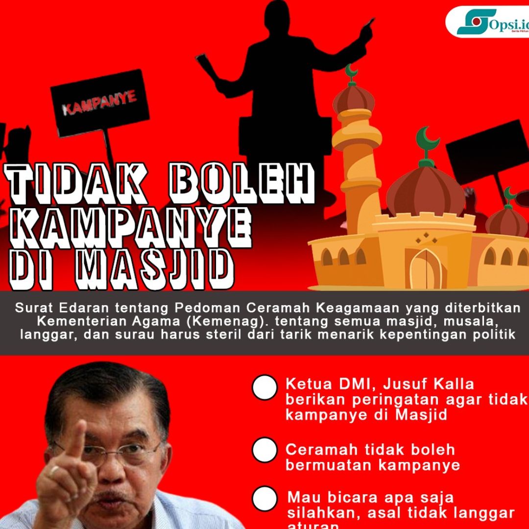 Infografis: Tidak Boleh Kampanye di Masjid
