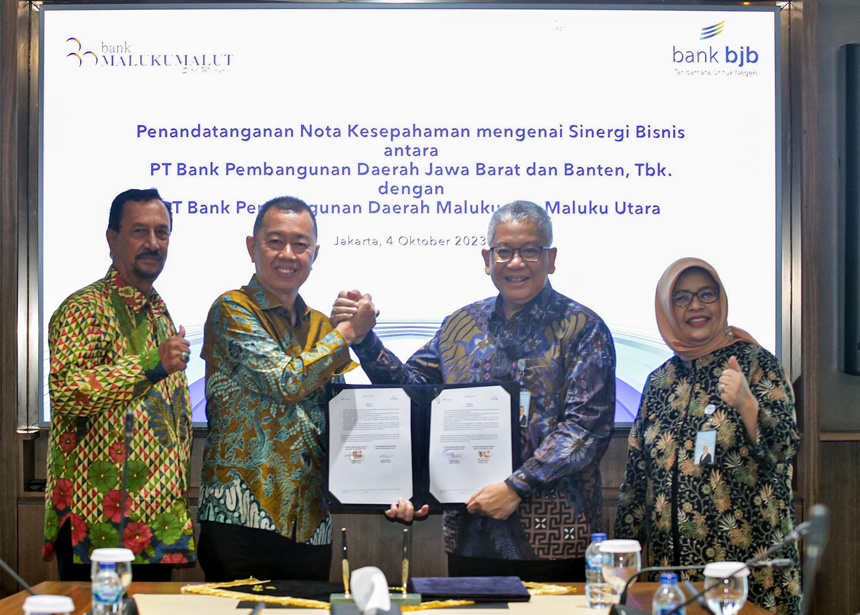 Mendorong Sinergitas BPD, Bjb dan Bank Maluku Malut Teken MoU Sinergi Bisnis