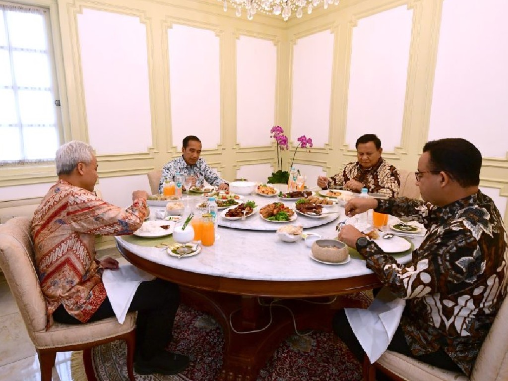 Santap Siang dengan Jokowi, Prabowo: Kalau Gak Diundang Kita Jarang Bisa Kumpul