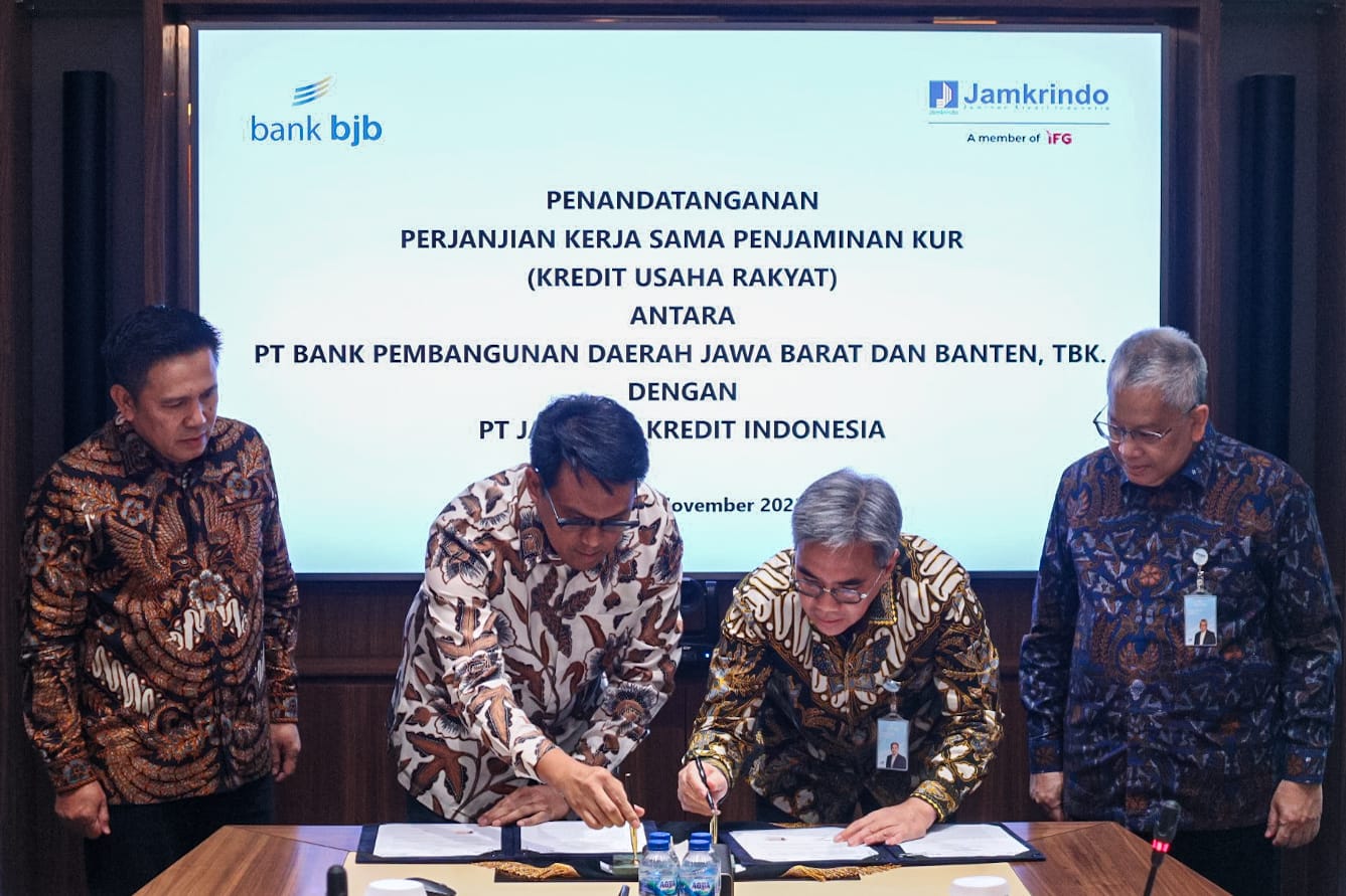 Bank Bjb dan Jamkrindo Tandatangani PKS Tentang Perluas Akses Pembiayaan