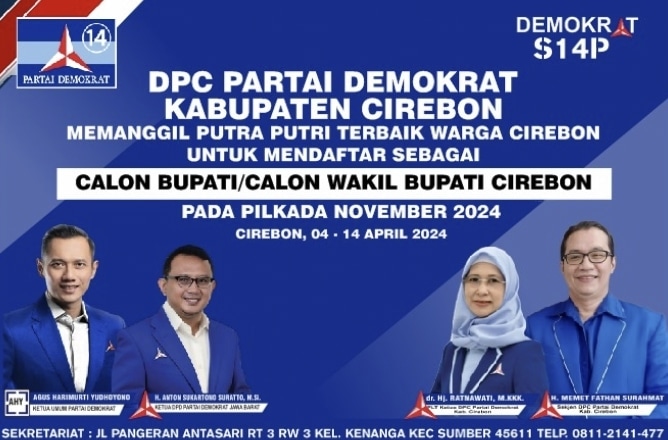 DPC Partai Demokrat Kabupaten Cirebon Buka Penjaringan Balon Bupati