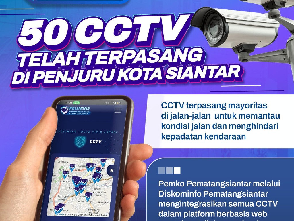 Pemko Pematangsiantar Melalui Diskominfo Sudah Pasang 50 Unit CCTV di Berbagai Titik