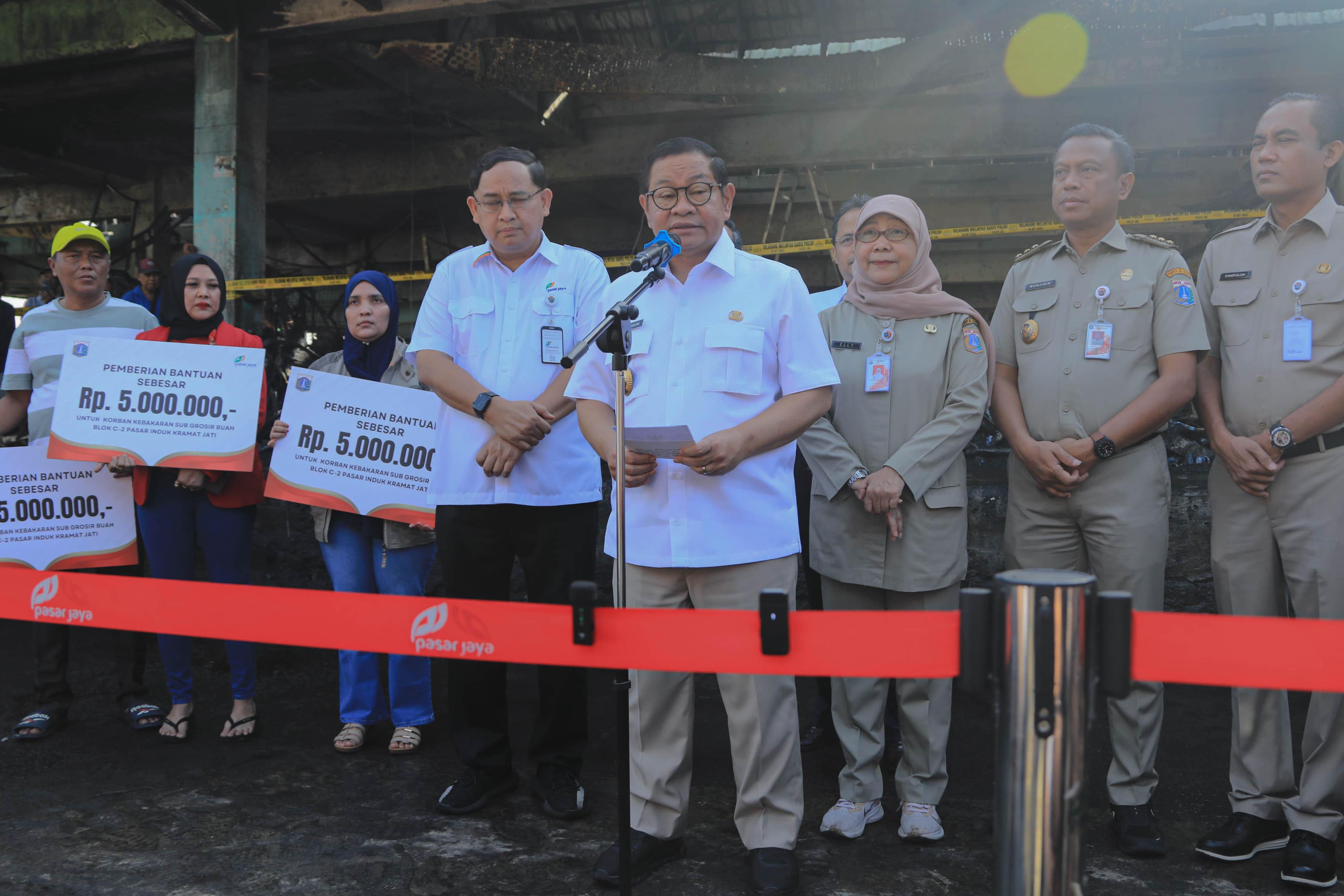 Pramono Anung: Kerugian Akibat Kebakaran Pasar Kramat Jati Rp10 Miliar, Renovasi Rampung Lima Hari