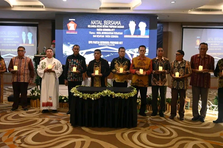 Natal Bersama Jajaran Partai Gerindra NTT, Ini Kata Wakil Gubernur Jhoni Asadoma