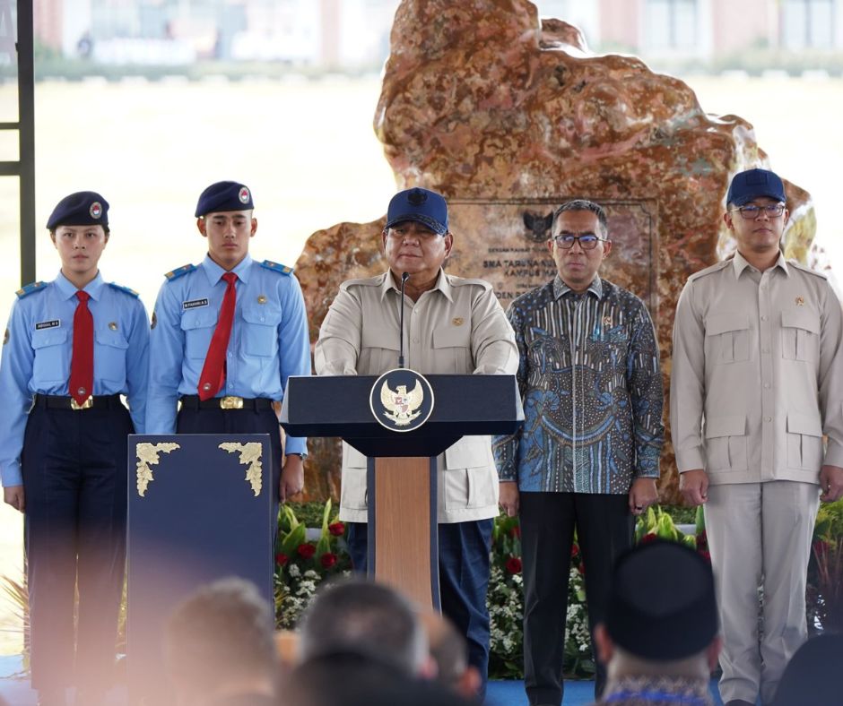 Prabowo Resmikan SMA Taruna Nusantara Kampus Malang