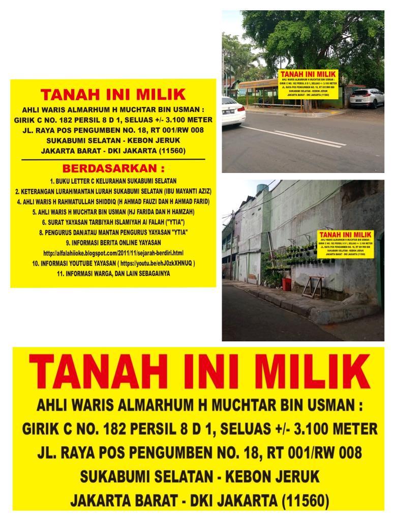 Tipu Muslihat di Balik Lahan Yayasan Tarbiyah Islamiyah Al Falah